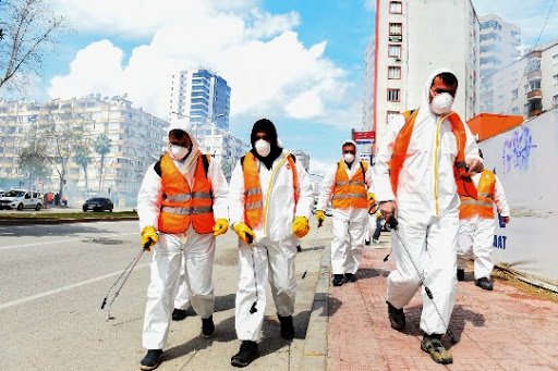 Sokakların dezenfekte