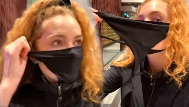 Maskesini Evde Unutan Güzel Sunucu, İç Çamaşırından Medet Umdu