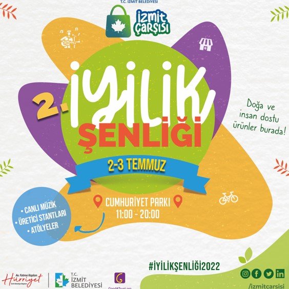 İzmit Çarşısı’nın 2. İyilik Şenliği 2-3 Temmuz’da