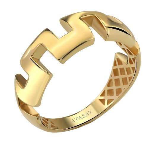 Mücevherde geometrik çizgiler ve belirgin dokular zamanı